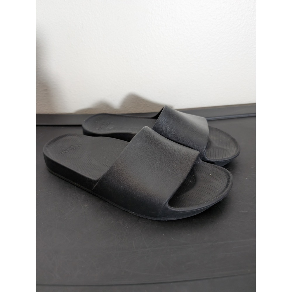 Archies Arch Support Slides Mens 5 Womens 6 Black Orthotic Sandals AS101